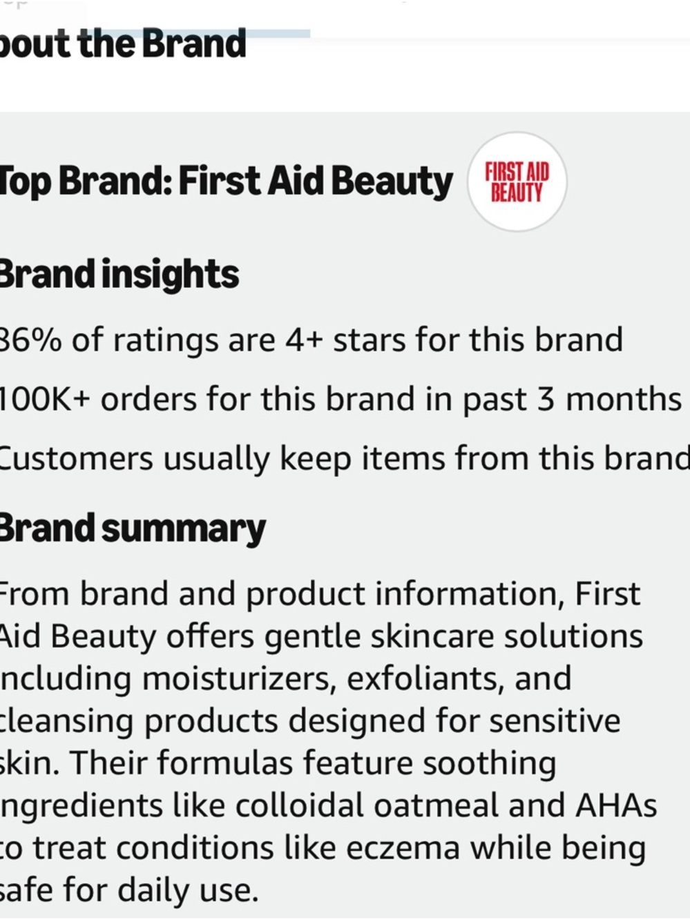 First Aid Beauty Ultra Repair Cream White with Red Text - Picture 11 of 13